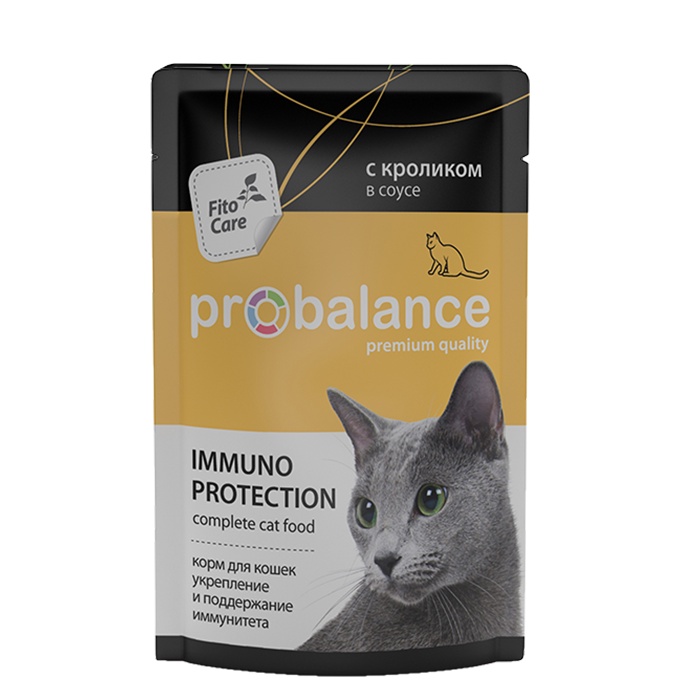 фото Корм консервированный для кошек Probalance Immuno Protection, с кроликом, 85 г/ 25 штук!