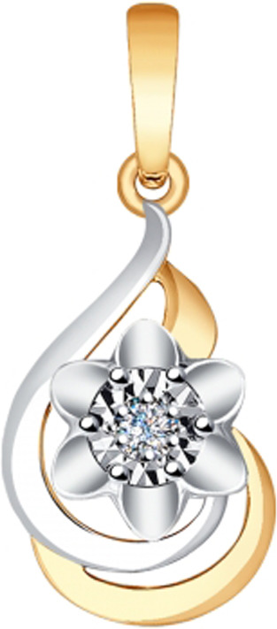 фото Подвеска Diamant, золото 585, бриллиант, 51-230-00073-1