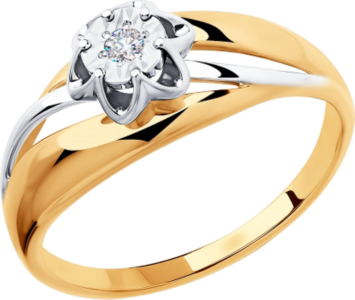 фото Кольцо Diamant, золото 585, бриллиант, 17, 51-210-00025-1
