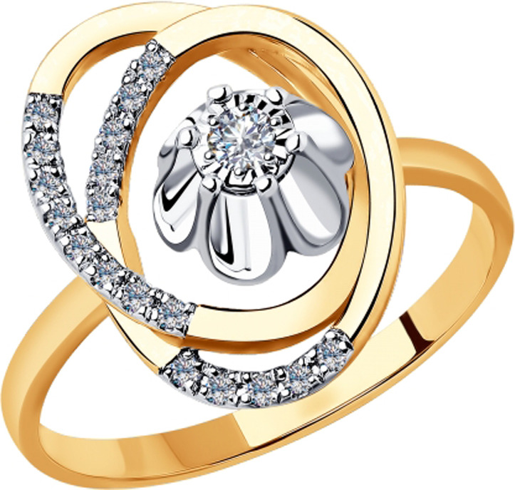фото Кольцо Diamant, золото 585, бриллиант, 17, 51-210-00237-1