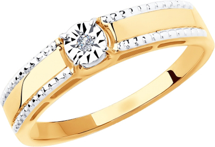 фото Кольцо Diamant, золото 585, бриллиант, 17, 51-210-00339-1