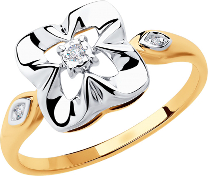 фото Кольцо Diamant, золото 585, бриллиант, 18,5, 51-210-00295-1