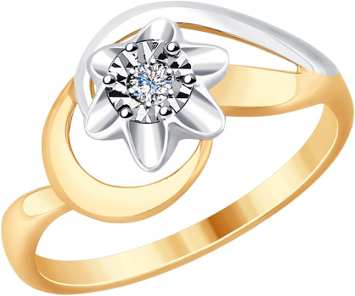 фото Кольцо Diamant из золота с бриллиантом