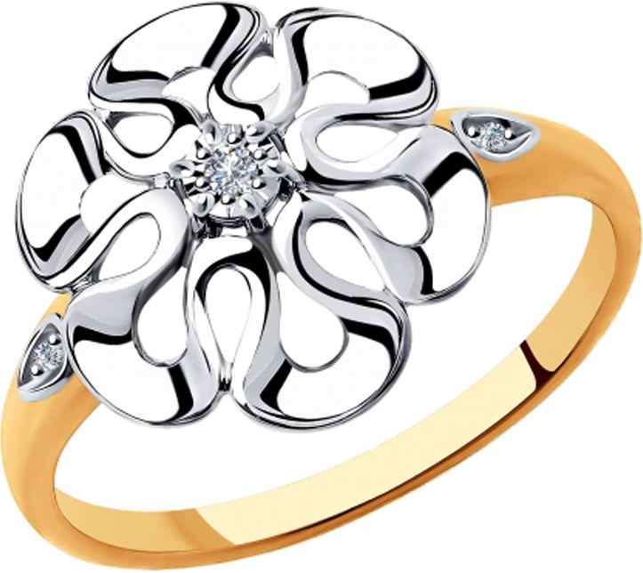 фото Кольцо Diamant, золото 585, бриллиант, 17, 51-210-00287-1