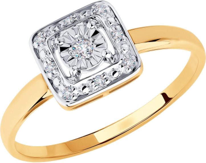фото Кольцо Diamant, золото 585, бриллиант, 18, 51-210-00306-1