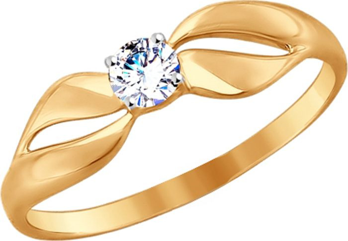 фото Кольцо Diamant из золота с фианитом