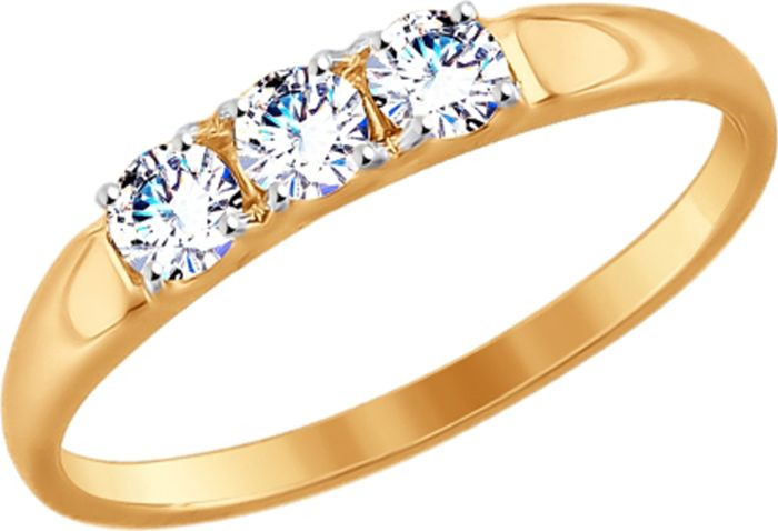фото Кольцо Diamant, золото 585, фианит, 15, 51-110-00096-1