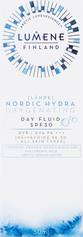 фото Флюид для лица Lumene Nordic Hydra Lahde, дневной, кислородный, SPF 30, 50 мл