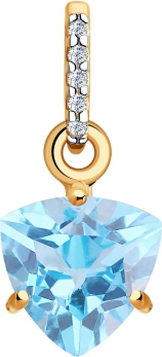 фото Подвеска/кулон Diamant из золота с топазом и фианитом
