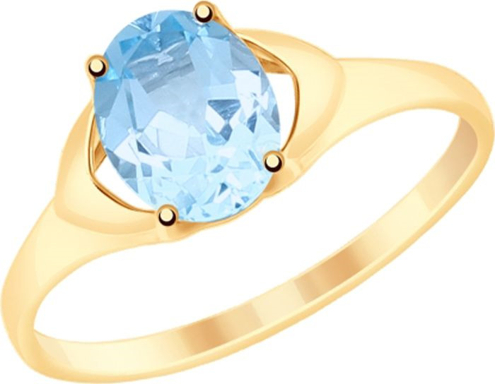 фото Кольцо Diamant из золота с топазом