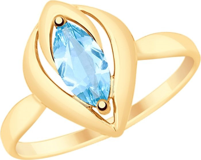 фото Кольцо Diamant из золота с топазом
