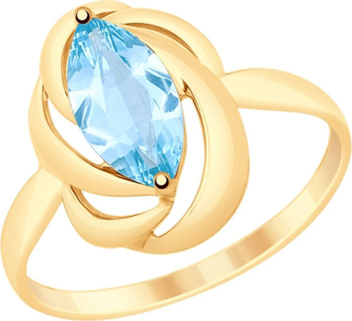 фото Кольцо Diamant, золото 585, топаз, 16,5, 51-310-00174-1