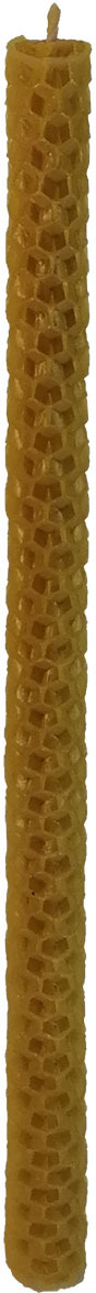 фото Свеча декоративная Мир свечей Соты, из пчелиного воска, 35-42, светло-коричневый, 1,1 х 25 см