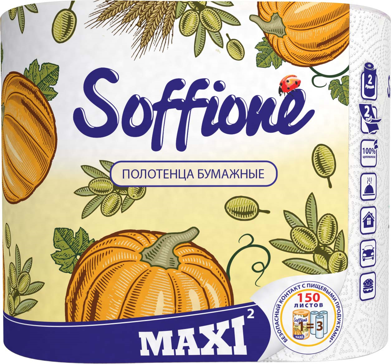 Бумажные полотенца Soffione Maxi, 2 рулона