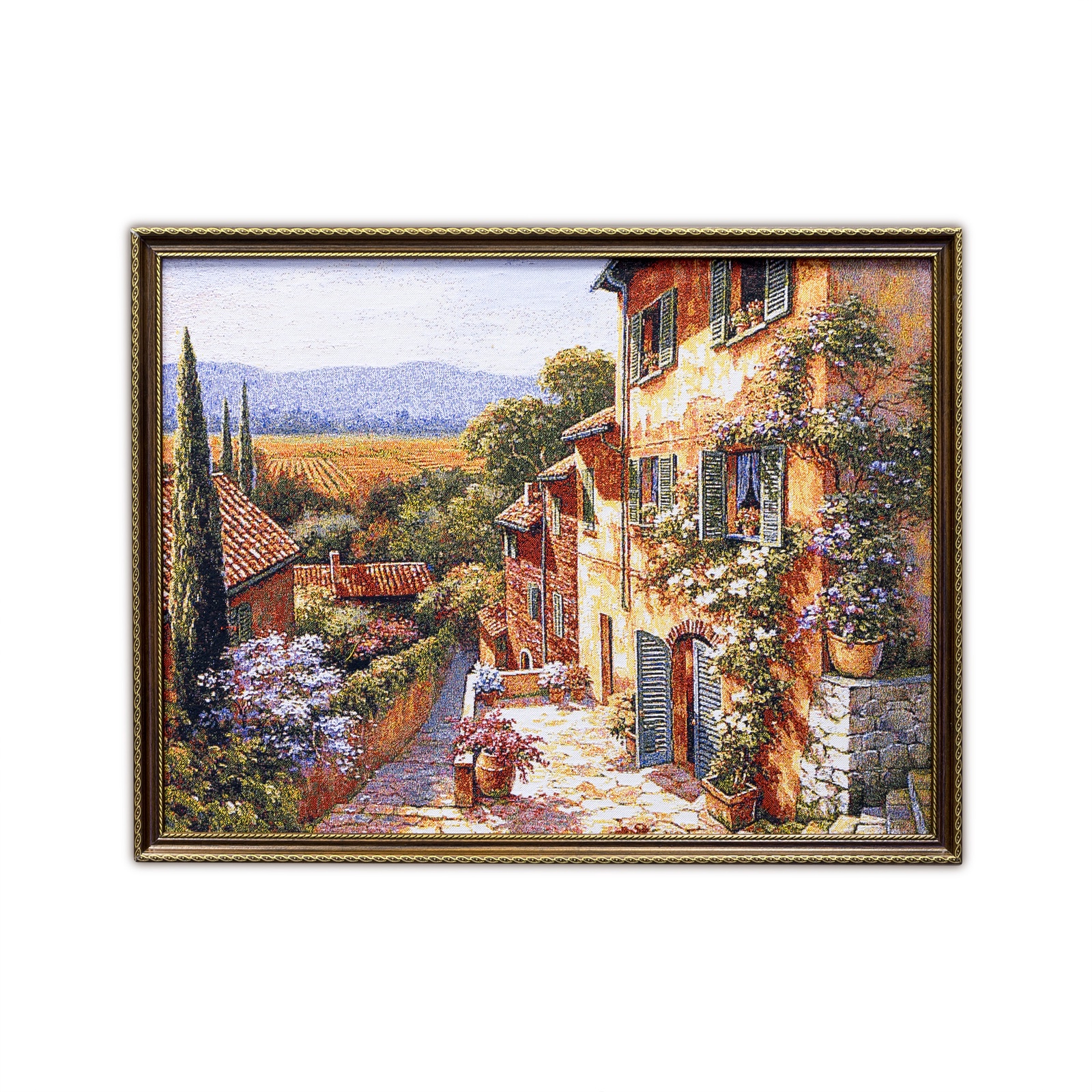 Картина Магазин гобеленов деревенька в тоскане 52*69 см, Гобелен