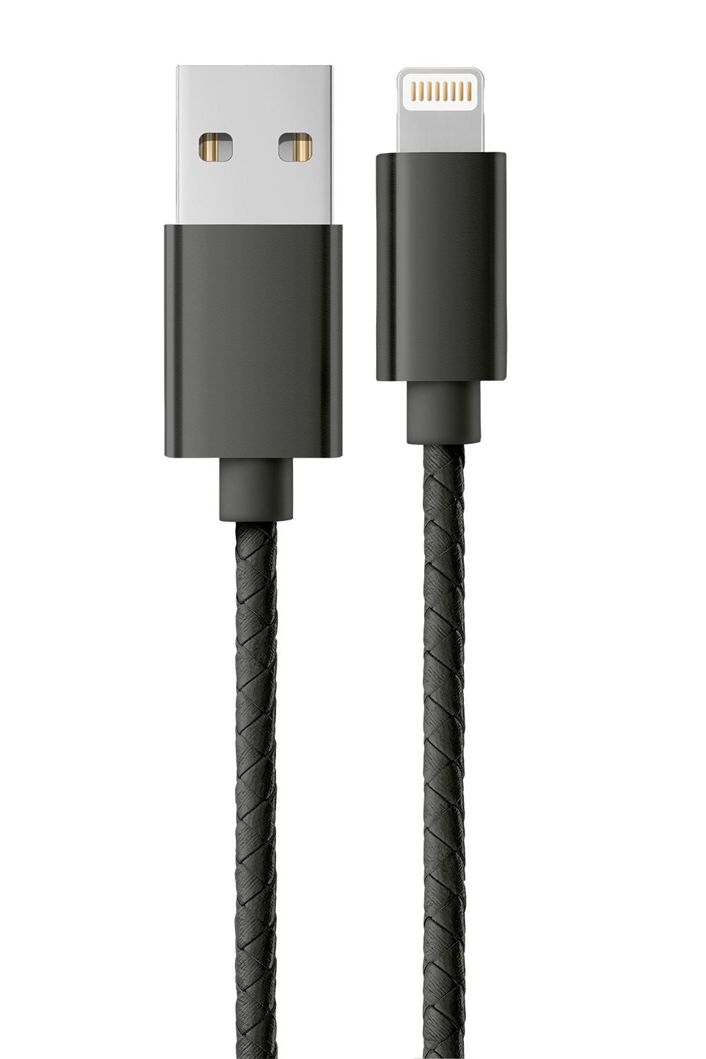 фото Кабель DORTEN Lighting to USB cable: Leather Series 1 meter, черный