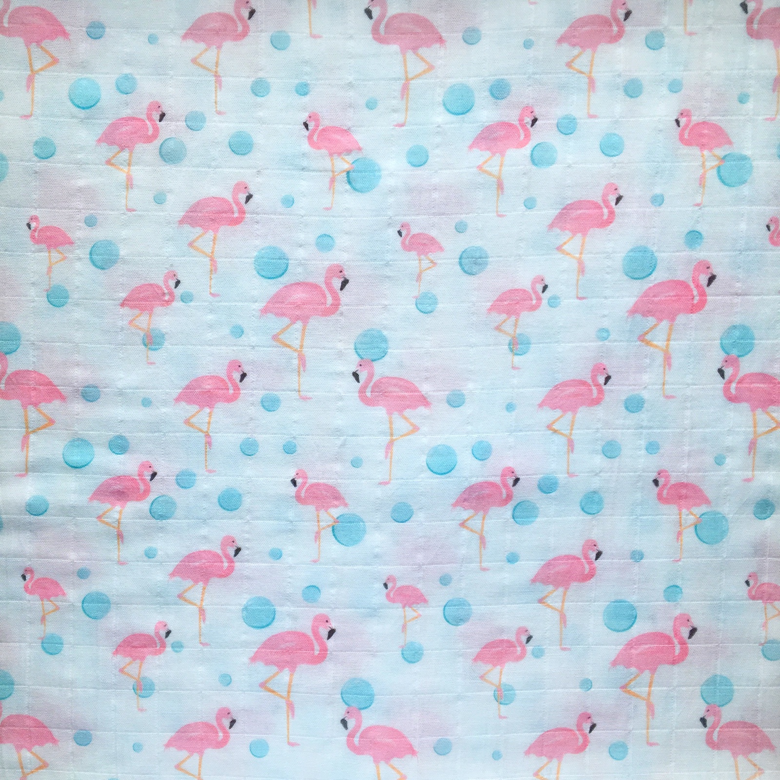 фото Пеленка текстильная MamSi Муслиновая пеленка  Фламинго