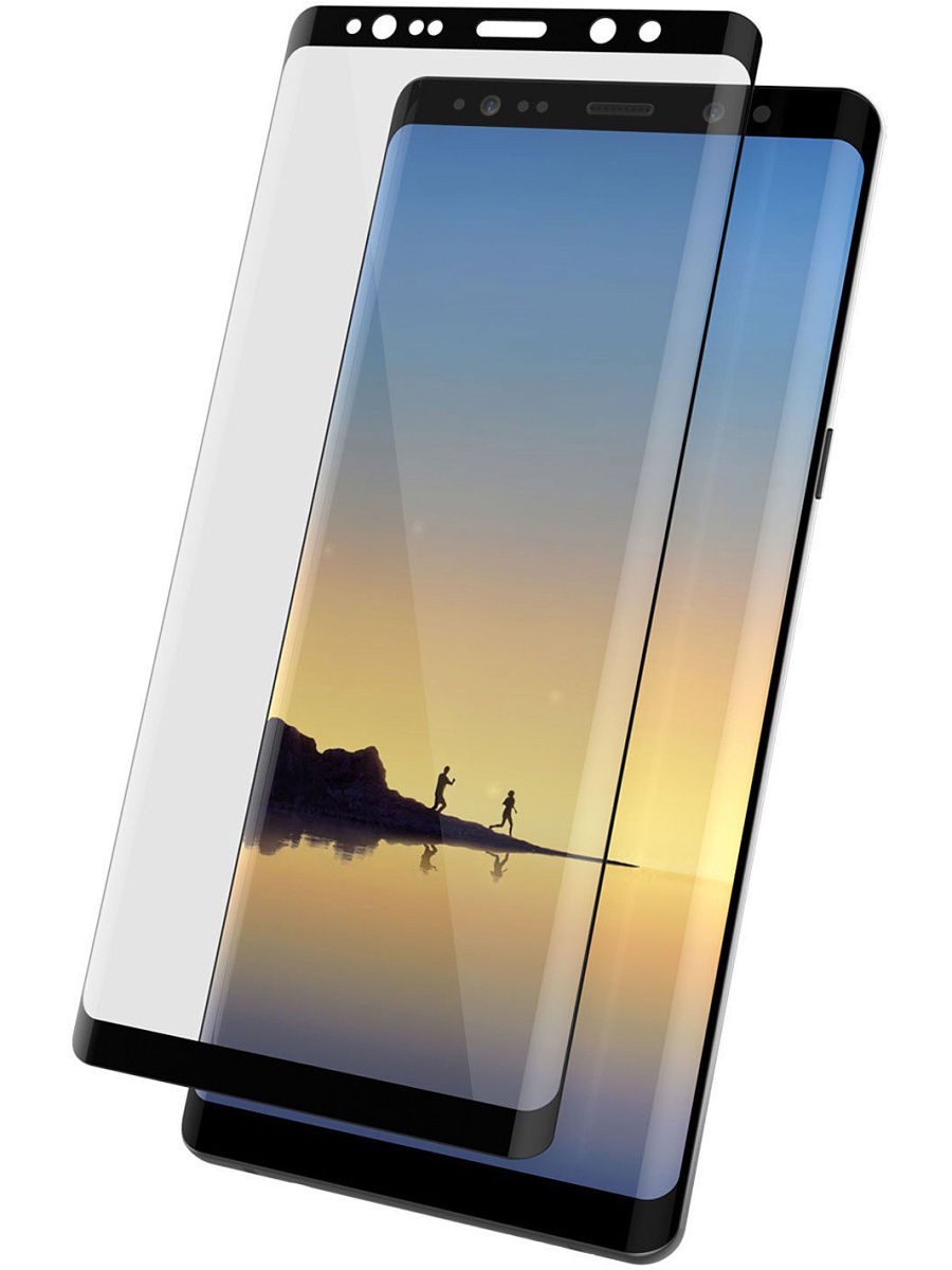фото Защитное стекло UVOO Full screen для Samsung Galaxy Note 8, прозрачный, черный