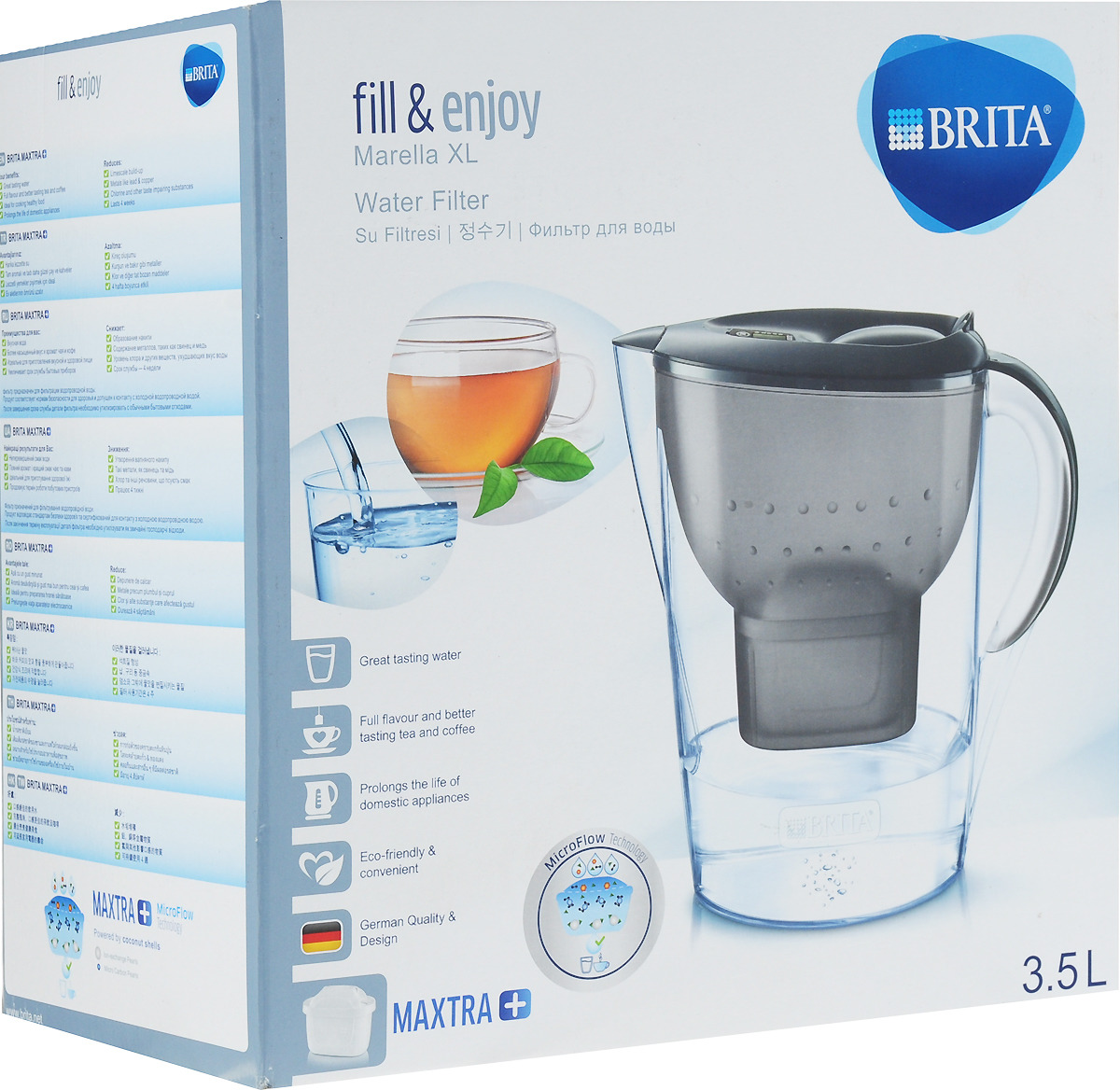 фото Фильтр-кувшин Brita Marella XL, графит, 3,5 л