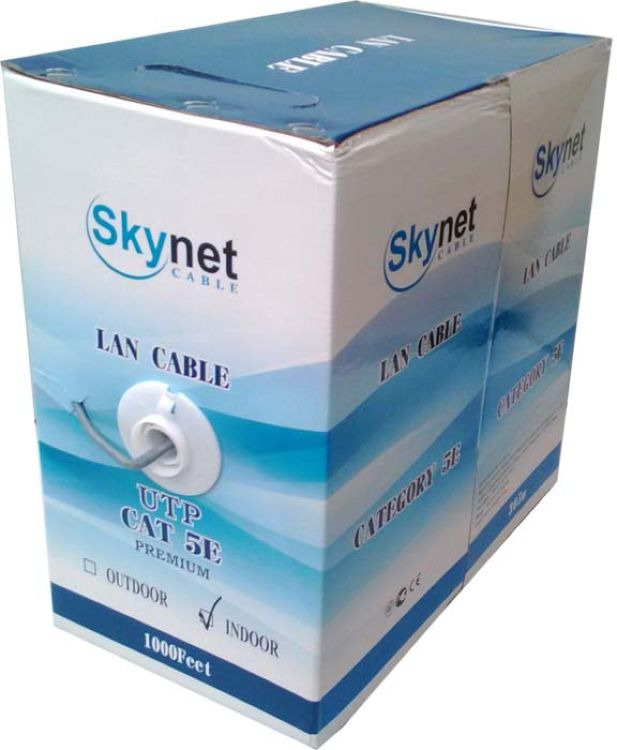 фото Кабель для компьютерных сетей SkyNet UTP2-CAT5e (24 AWG) Light, медный, внутренний, серый, 305 м