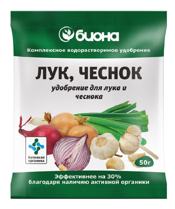 фото Удобрение Биона Водорастворимое комплексное "Лук, чеснок", 50г