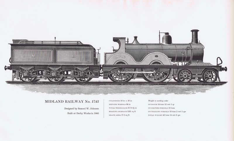 фото Гравюра West End Engraving Co Ltd Паровоз No. 1743. Ксилография. Англия, Лондон, 1964 год