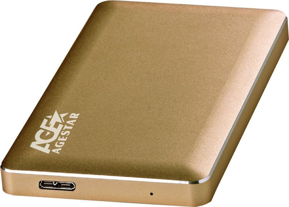 фото Внешний корпус для HDD AgeStar 3UB2A16, золотистый