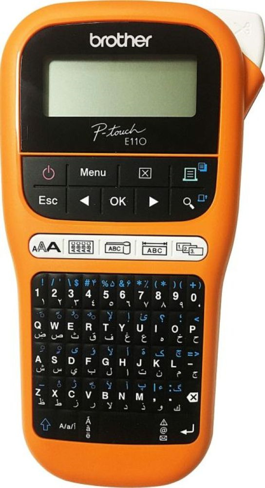 фото Принтер Brother P-touch, PTE110VPR1, оранжевый, черный