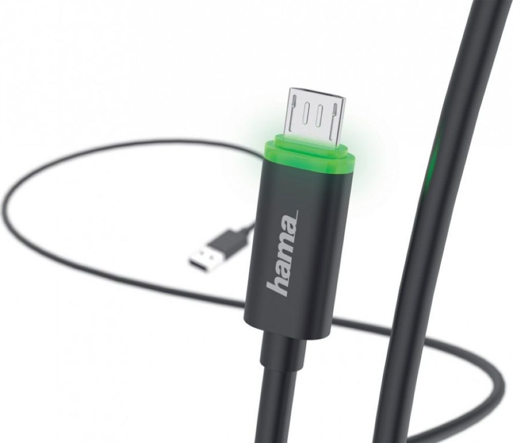 фото Кабель Hama micro USB B (m) USB A(m), 1 м, 00178365