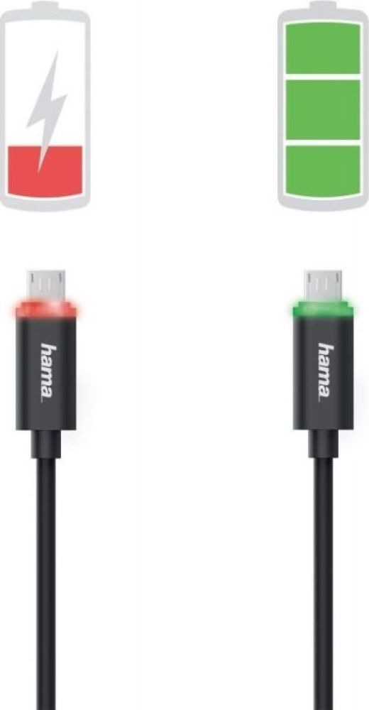 фото Кабель Hama micro USB B (m) USB A(m), 1 м, 00178365