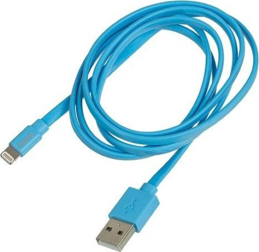 Кабель Hama Flat Lightning (m) USB A(m), 1,2 м, 00173646, синий