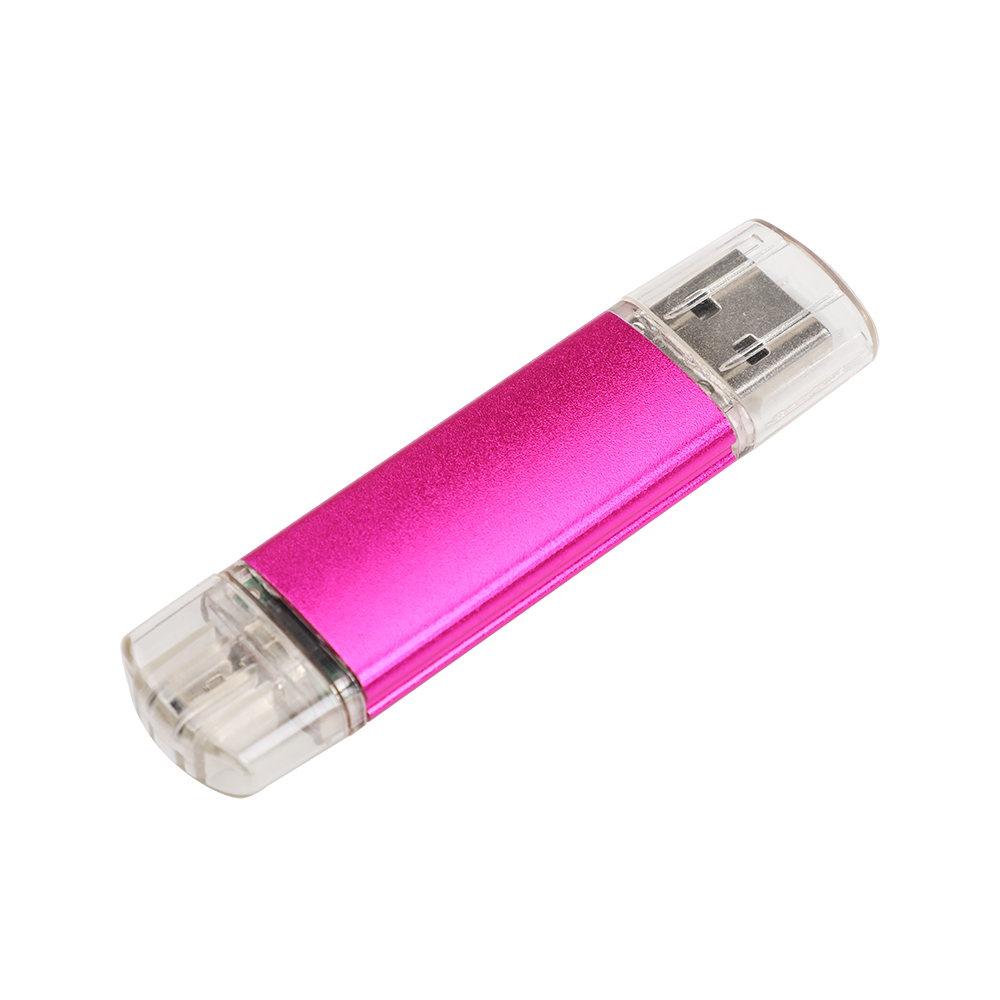 фото USB Флеш-накопитель No Name USB-флешка OTG 64 Гб, розовый