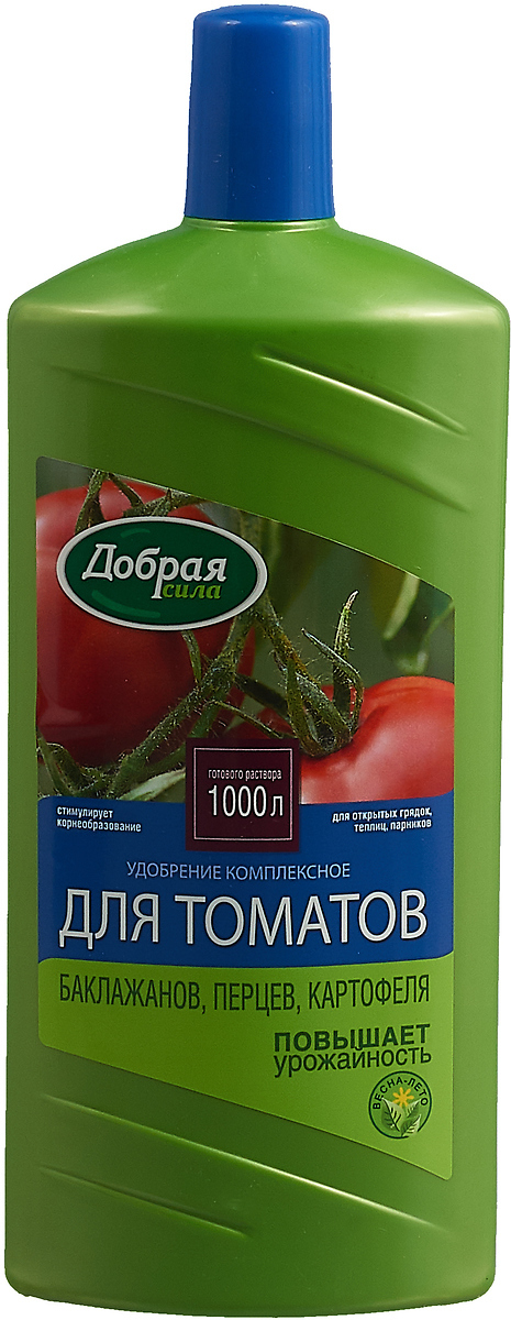 фото Удобрение комплексное "Добрая Сила", для томатов, баклажанов, перцев, 1 л