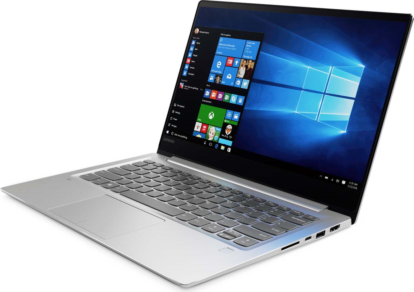 фото Ноутбук Lenovo IdeaPad 720S-14IKBR, 81BD000CRK, 14", серебристый