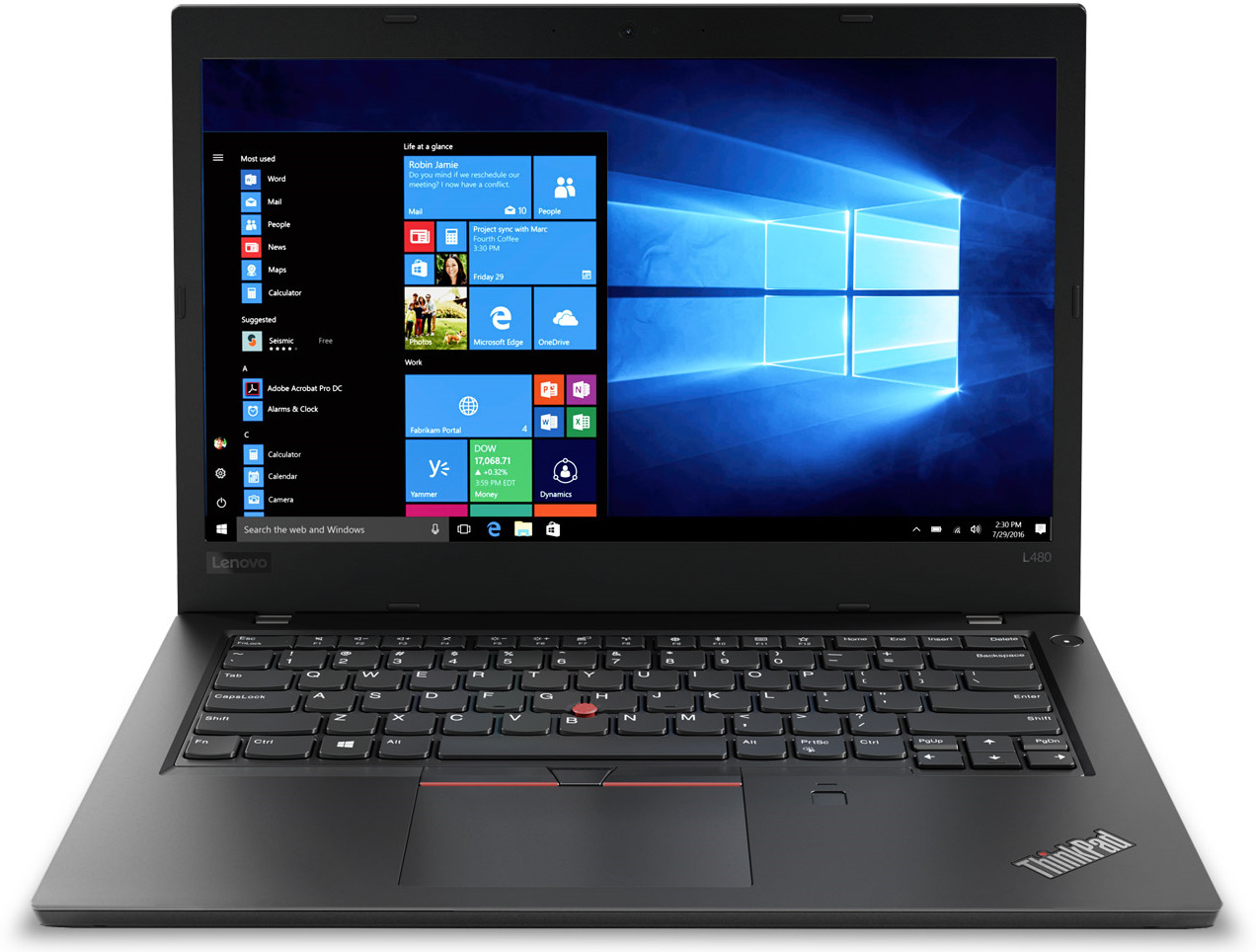 фото Ноутбук Lenovo ThinkPad L480, 20LS0024RT, 14", черный