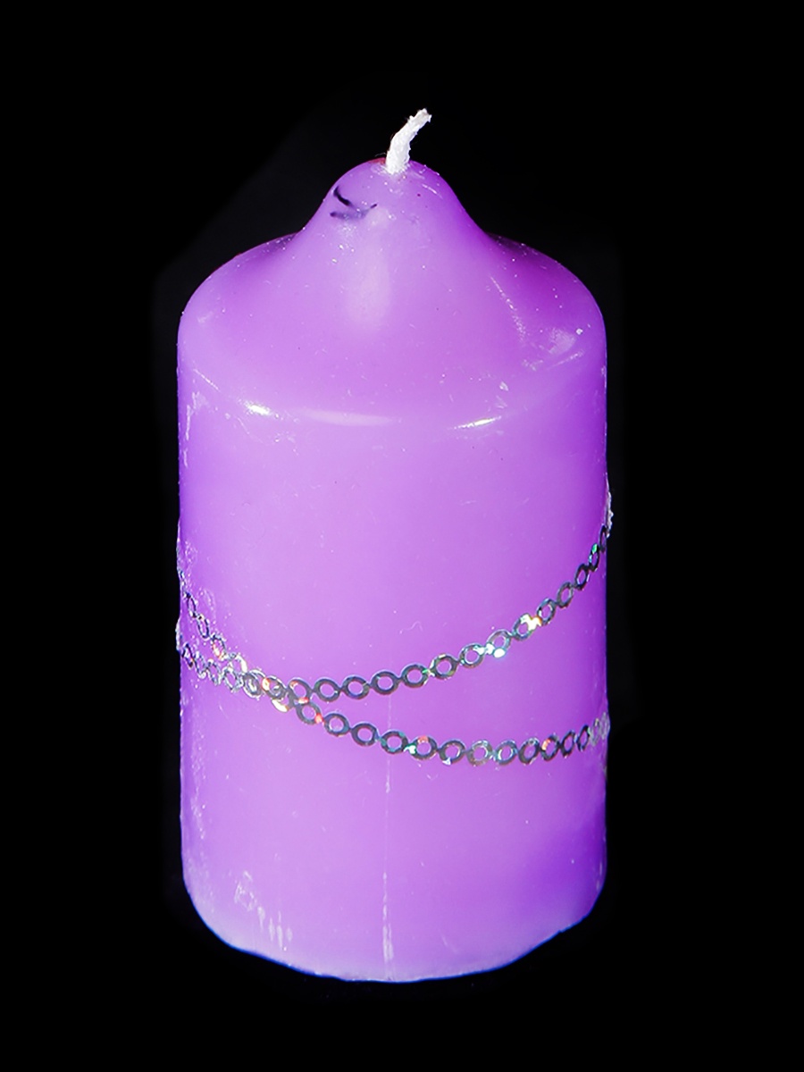 фото Свеча декоративная Pastel Цилиндр, фиолетовый
