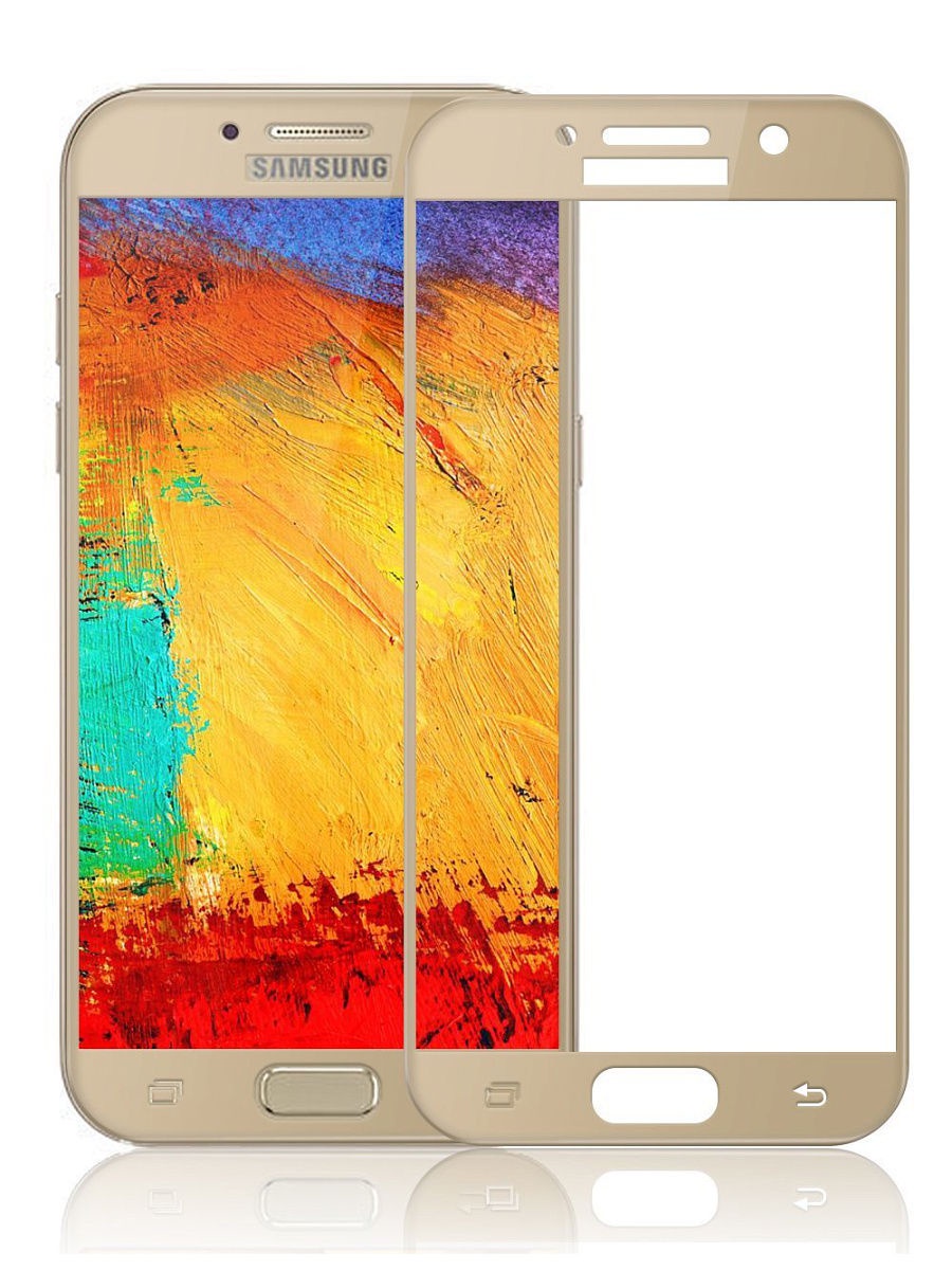 фото Защитное стекло UVOO Full screen для Samsung Galaxy A7 (2017), золотой