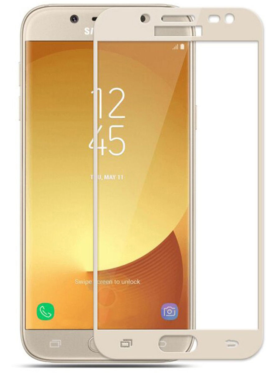 фото Защитное стекло UVOO Full screen для Samsung Galaxy J7 (2017), золотой