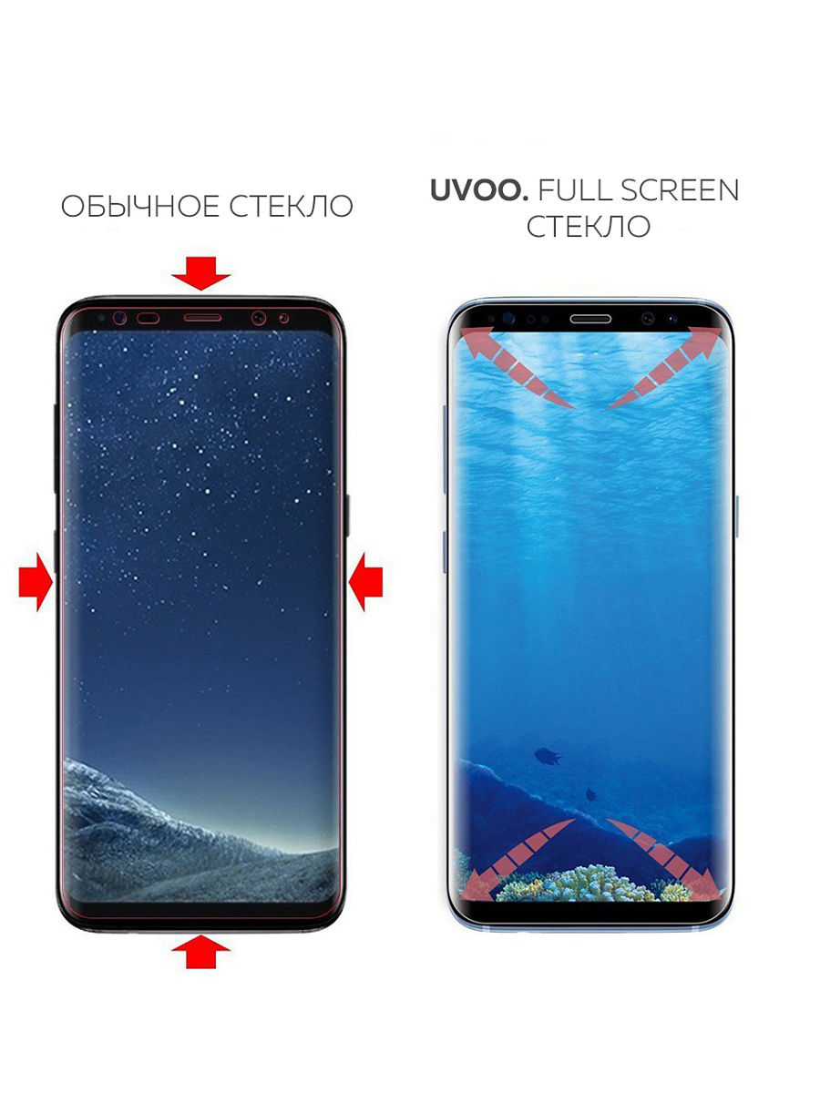 фото Защитное стекло UVOO Full screen для Samsung Galaxy S8, прозрачный