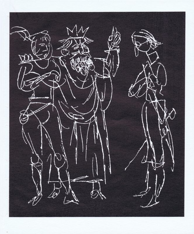 фото Приключения короля Позоля. Лист 9. Сухая игла по серебряной крошке. Франция, 1962 год Жак даниэль