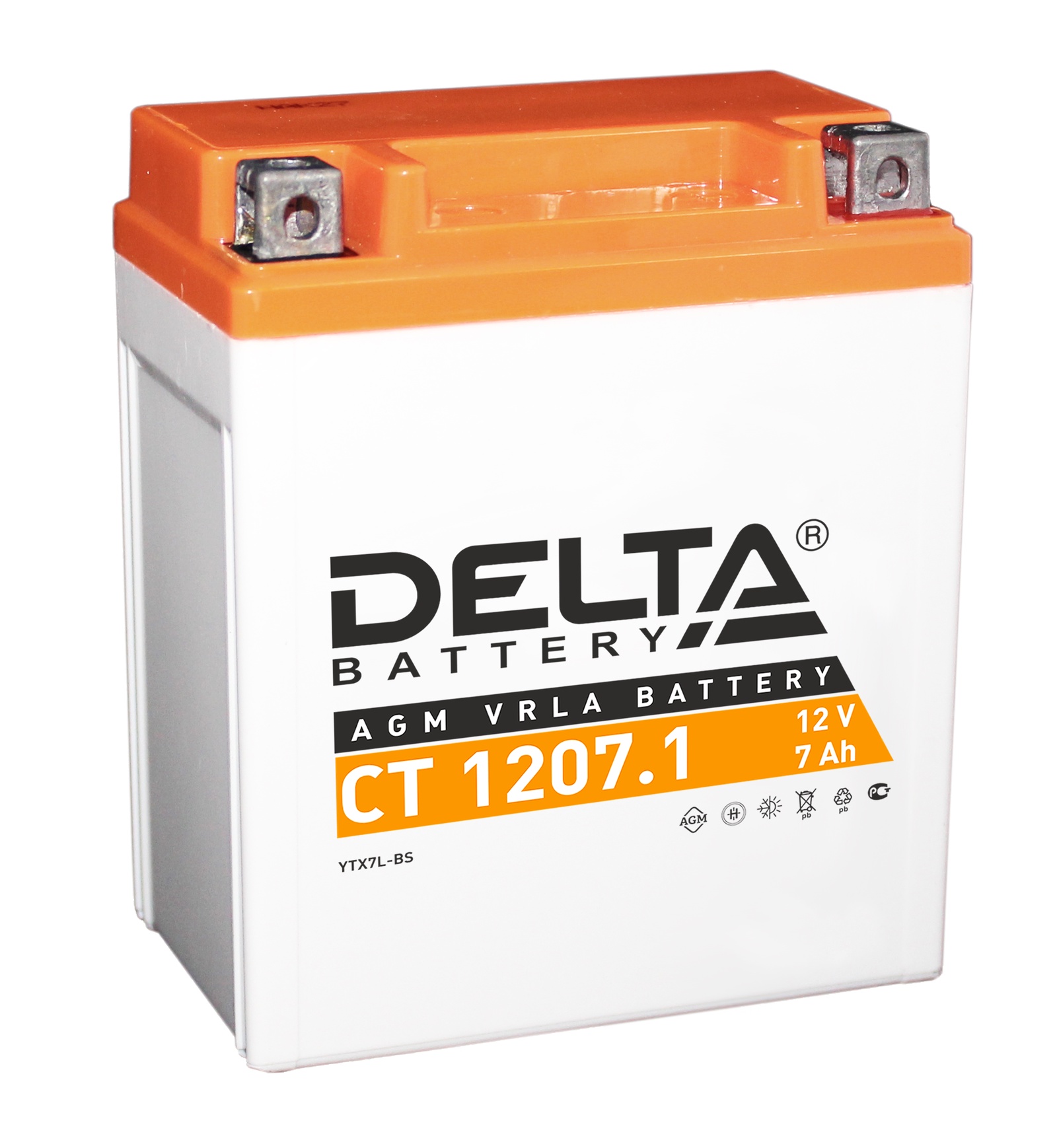 Аккумулятор для мототехники Delta Battery CT 1207.1 купить по выгодной цене  в интернет-магазине OZON (177738147)