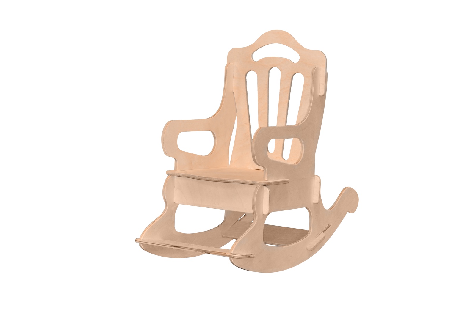 фото Мебель для кукол Woodlines Кресло-качалка бежевый