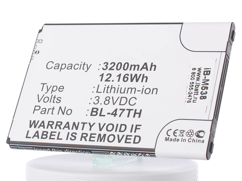 Аккумулятор для телефона iBatt BL-48TH, BL-47TH для LG D686 G Pro, E980, E988 Optimus G Pro, D838 G Pro 2, E940, D685 G Pro Lite Dual, F240S Optimus G Pro, E977, F240K Optimus G Pro, E940 Optimus G Pro, E977 Optimus G LTE Аккумулятор для телефона iBatt BL-48TH, BL-47TH для LG D686 G Pro, E980, E988 Optimus G Pro, D838 G Pro 2, E940, D685 G Pro Lite Dual, F240S Optimus G Pro, E977, F240K Optimus G Pro, E940 Optimus G Pro, E977 Optimus G LTE