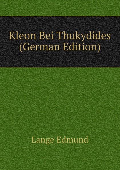 Kleon Bei Thukydides (German Edition)