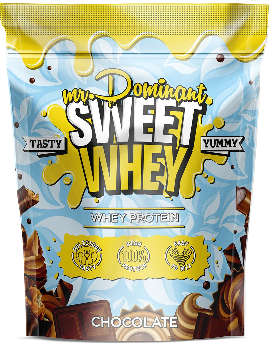 фото Напиток сухой Mr. Dominant Sweet Whey, концентрат, шоколад, 900 г