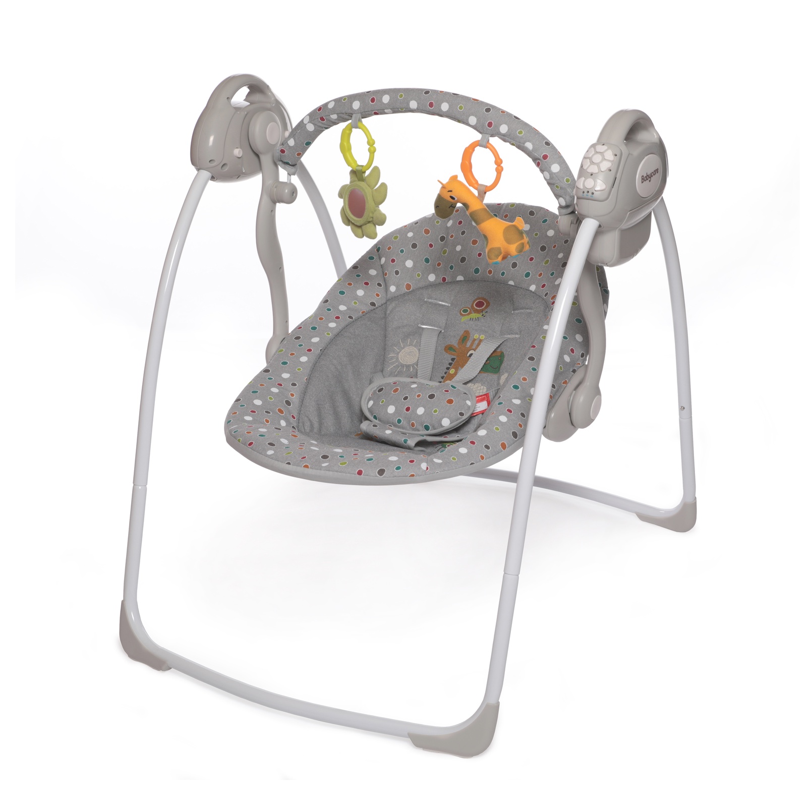 Качели для новорожденных Электрокачели Riva с адаптером серый