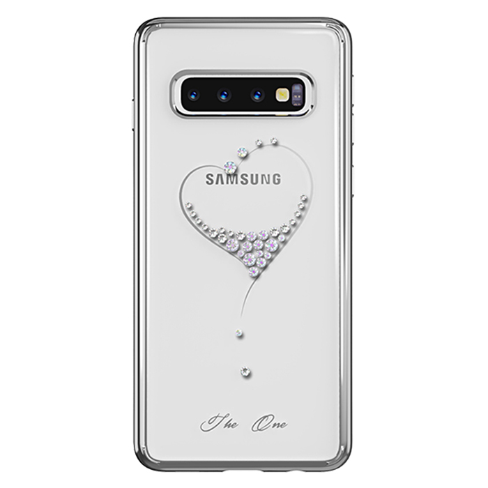 фото Чехол для сотового телефона Kingxbar Wish Series для Galaxy S10 Silver, прозрачный, серебристый