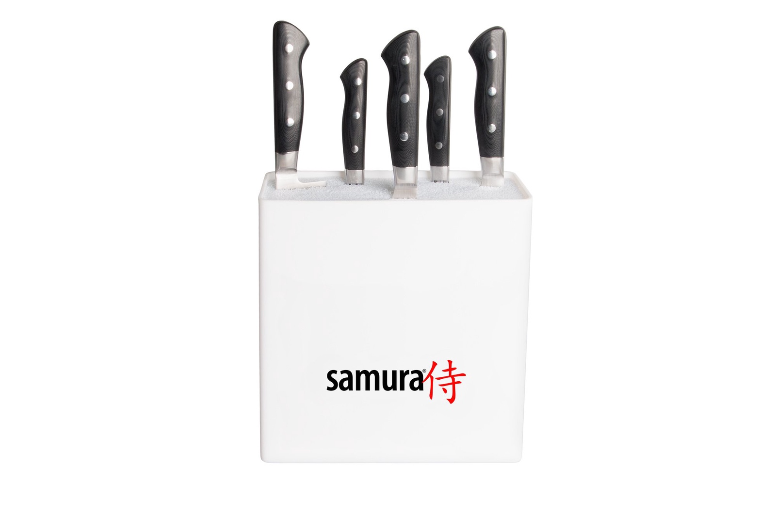 фото Подставка для ножей Samura KBH-101W/Y, белый