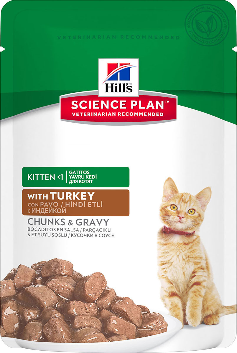 фото Корм влажный Hill's Science Plan Healthy Development для котят до 12 месяцев для гармоничного развития, с индейкой, 85 г