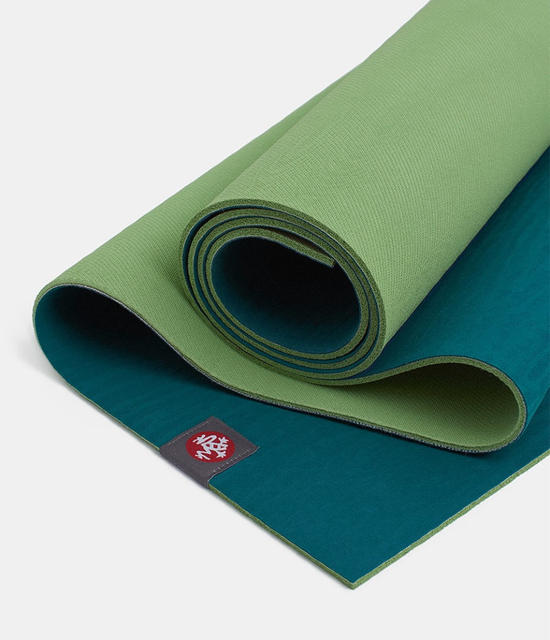 фото Коврик для йоги и фитнеса Manduka EKO Mat Maldive 5 мм, бирюзовый, синий